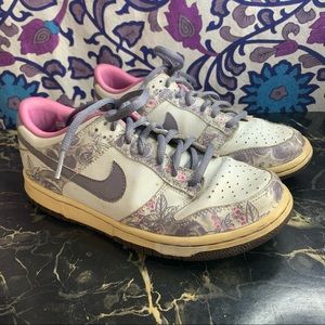 Nike Dunk Low GS 'Floral Print' in purple